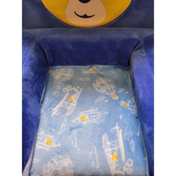 Build A Bear Chair Fold Out Bed/Chair Blue Planes Hot Air Balloons Space EUC - Picture 8 of 9